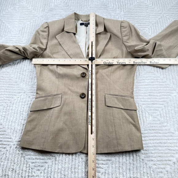 Alex Marie Blazer Women's 8 Beige Linen Blend Work Office Capsule Chic Business - Picture 6 of 11